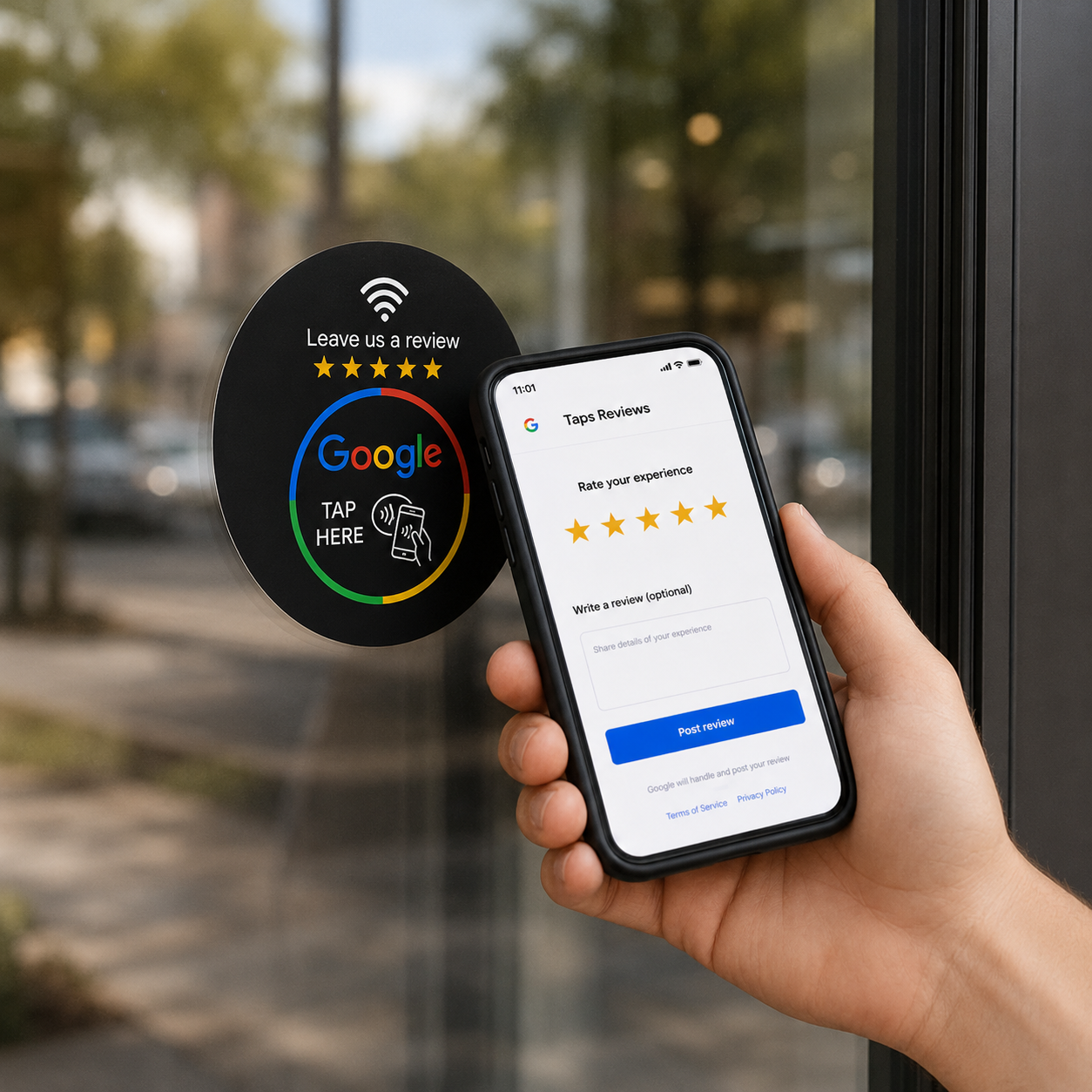 NFC Google Review Sticker