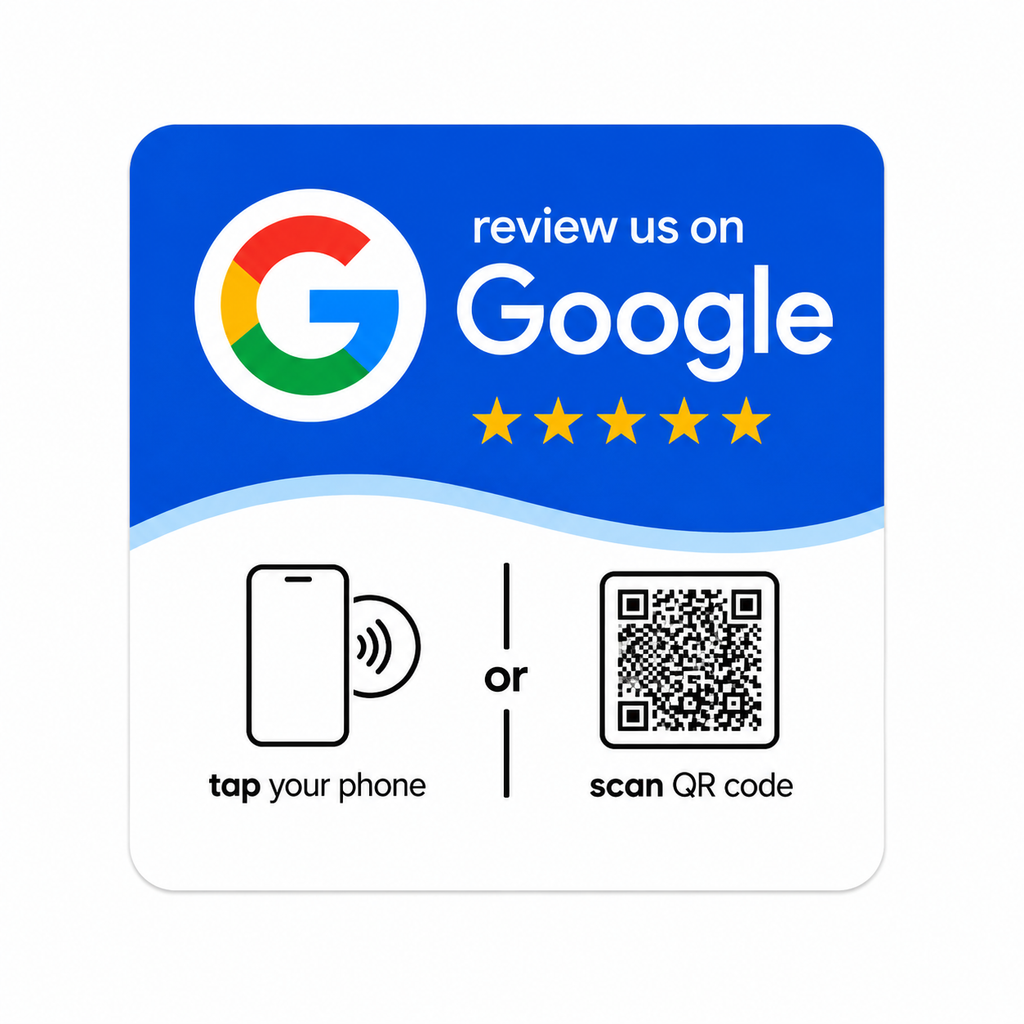 NFC Google Review Card - White
