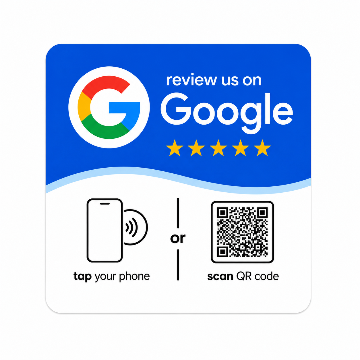 NFC Google Review Card - White